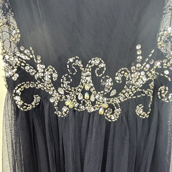 BLONDIE NITES Sz 1 Womens Navy Evening Party Ball Gown Prom Bridesmaid Long NEW - Picture 10 of 12